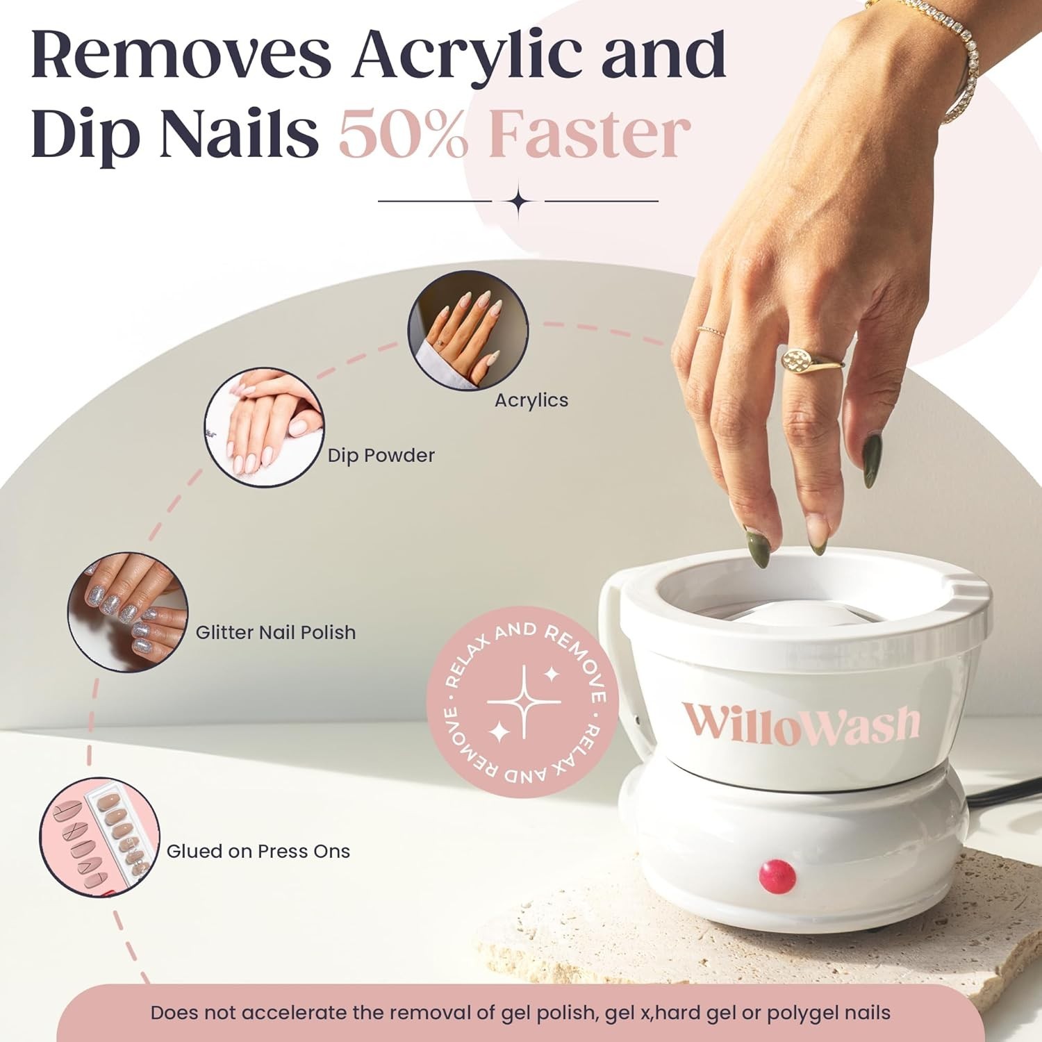 Professional Nail Replacement System – Acetone Remover Bowl with Tools Included