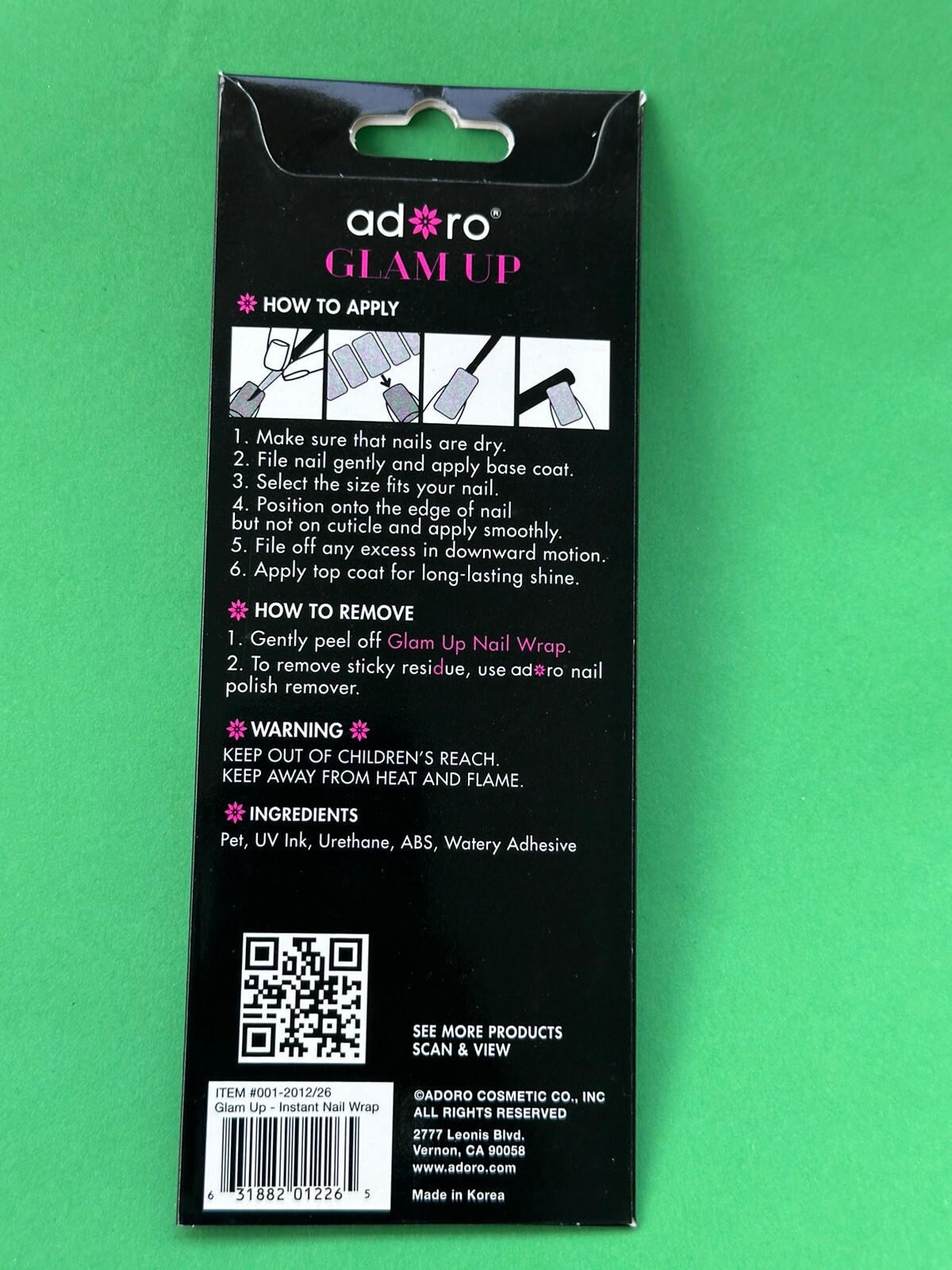 20 Strips In a Pack Instant Nail Wrap, Peel and Apply, Hottest design Brand New.