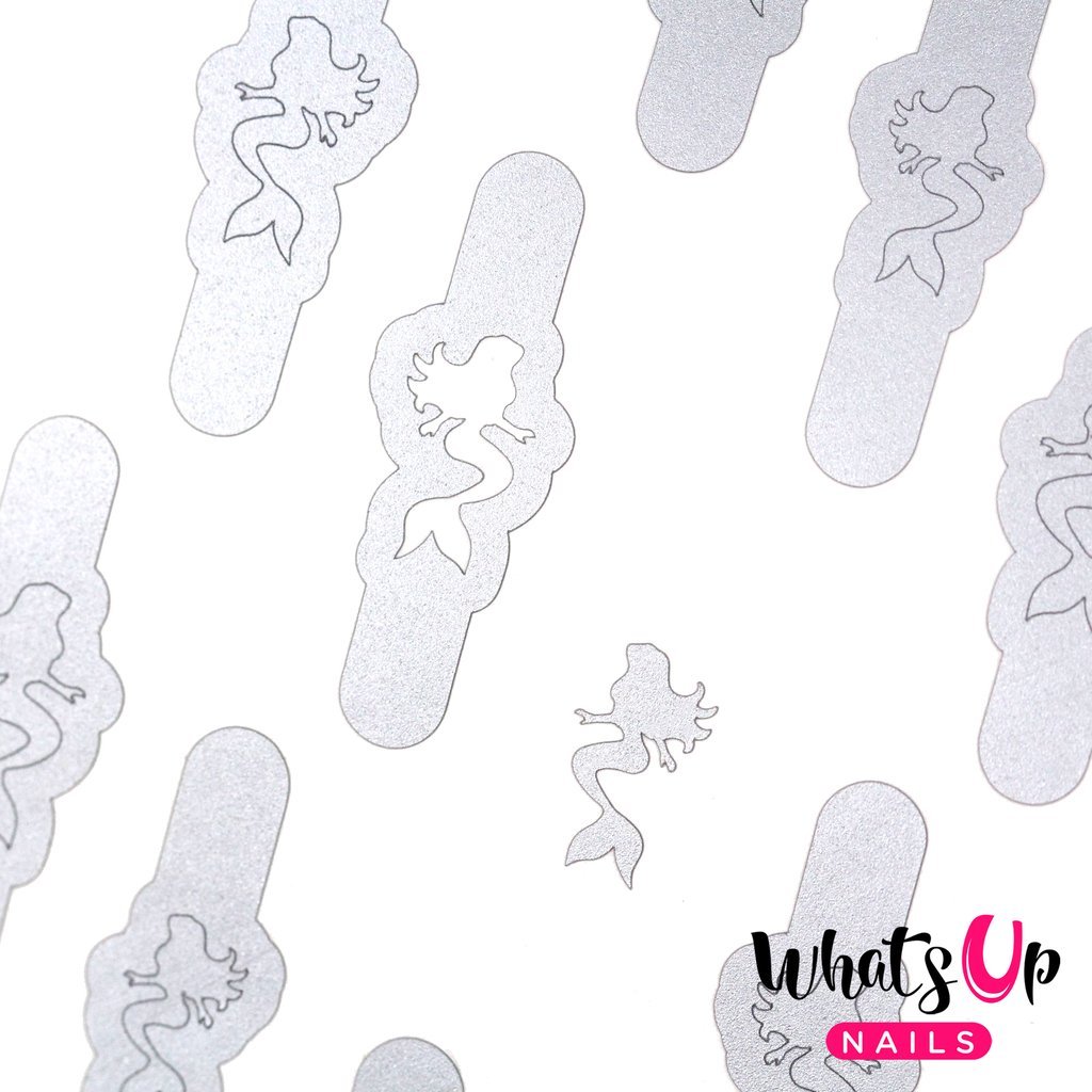 Whats Up Nails Mermaid Stencils for Nails, Nail Art, Nail Vinyls for Nail Design