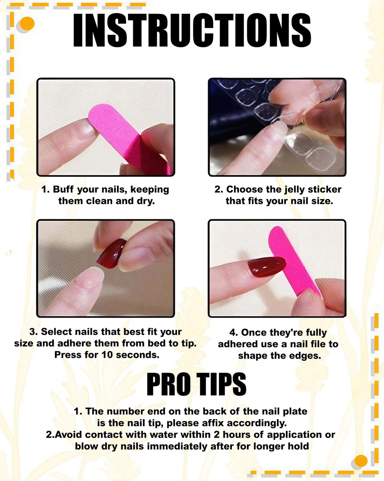 Handmade Pink Black Music Note Cross Star Rhinestone Long Coffin Press on Nails