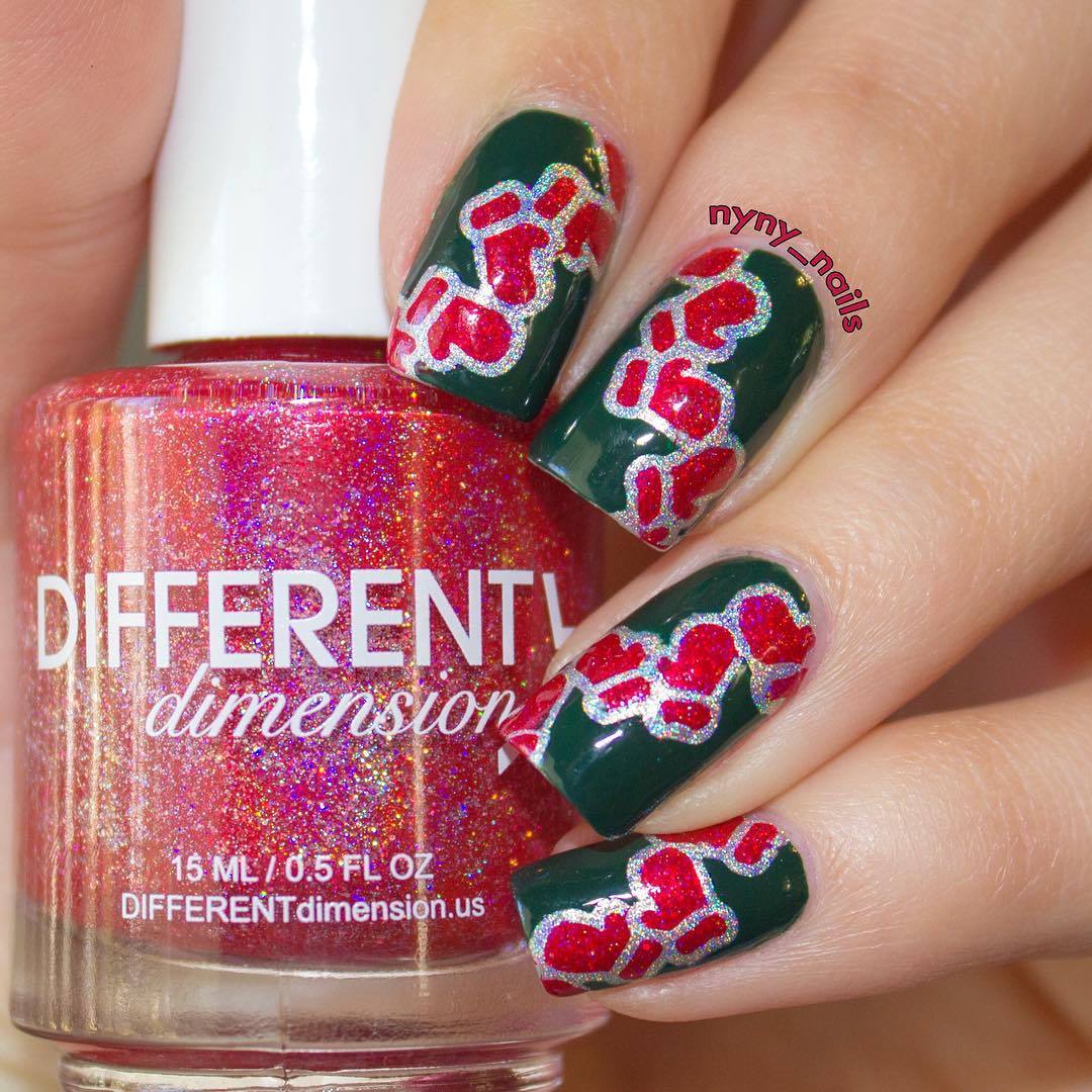 Mittens Stencils for Nails, Christmas Nails, Nail Art