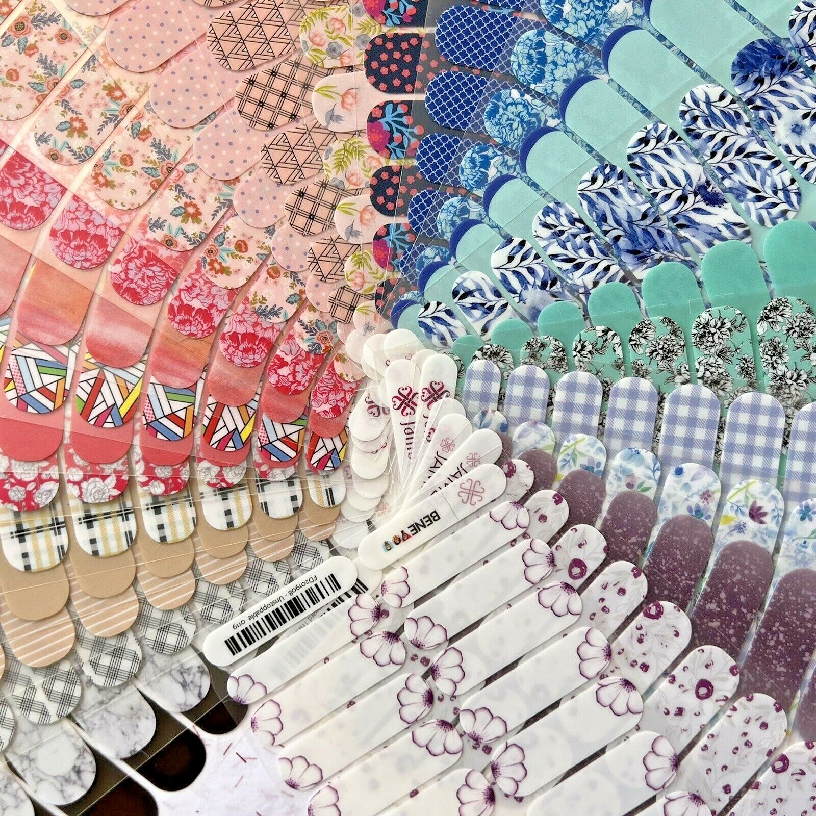 FULL SHEET New Jamberry Nail Wraps MATTE Floral Solid Ombre Polka Dot Geometric