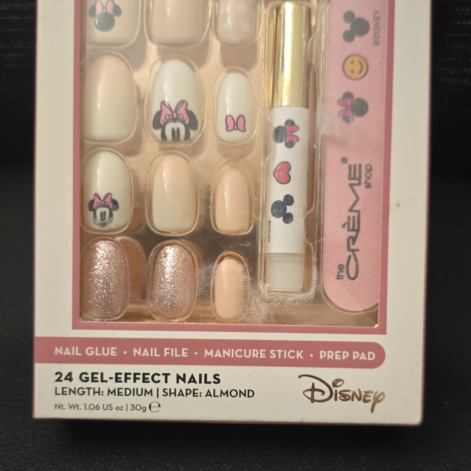the Crème shop Disney Minnie Mouse Gel-Effect Press-On Nails Medium Almond Glue