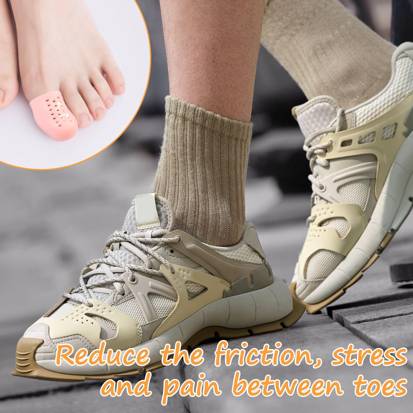 16Pcs Gel Finger Cots with Air Holes,Breathable Protectors for Tips
