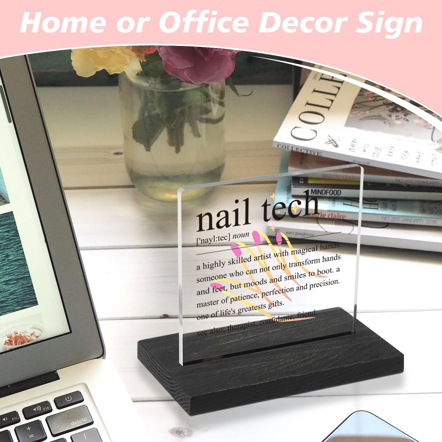 Nail Tech Gifts, Nail Technician Gifts for Women, Nail Salon Desk Decor, Beau…