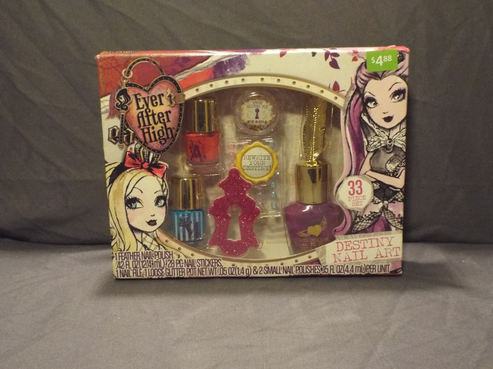 Ever After High Destiny Nail Art Studio 33 Piece Set New!