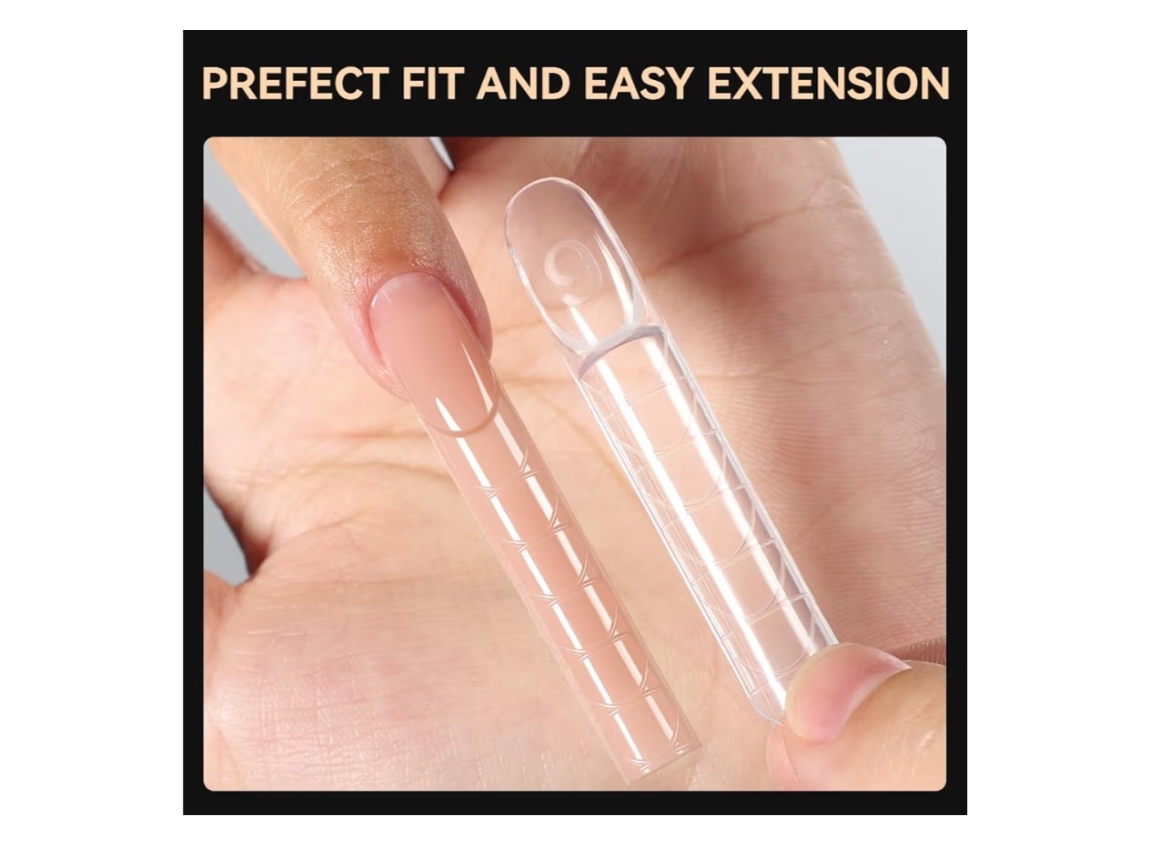 150pcs 3D Reverse Gel Nail Extensions Kit Magic Caps Zone French Nail Dual .….