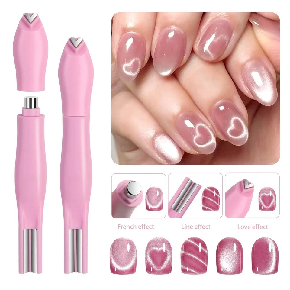 Cat Eye Nail Magnet Kit, 3-In-1 Magnet for Gel Polish with Dual-Ended Pen
