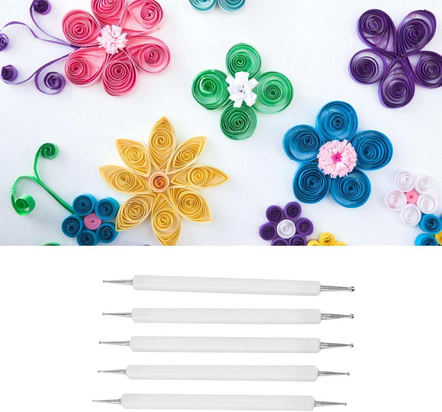 5Pcs Embossing Tool Set with Different Size Double End Tracing Dotting Tool Set