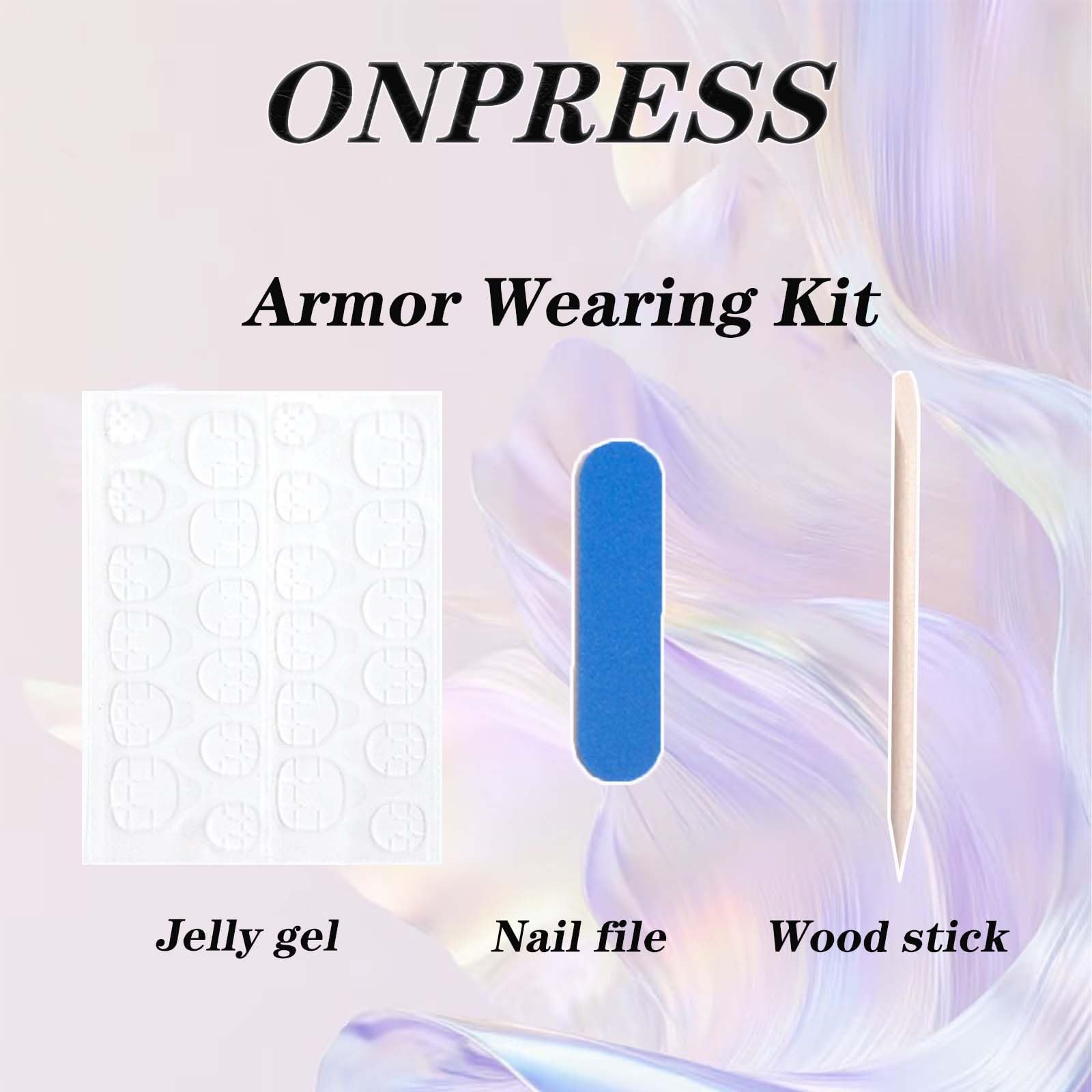 24Pcs White French Tip Press on Nails Short Round Fake Nails Circle Gilding E…