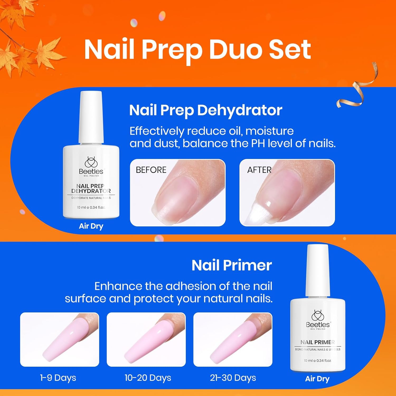 Etch-X Medium Almond Gel Nail Kit, 576 Pcs Half Matte Tips, Includes Dehydrator,
