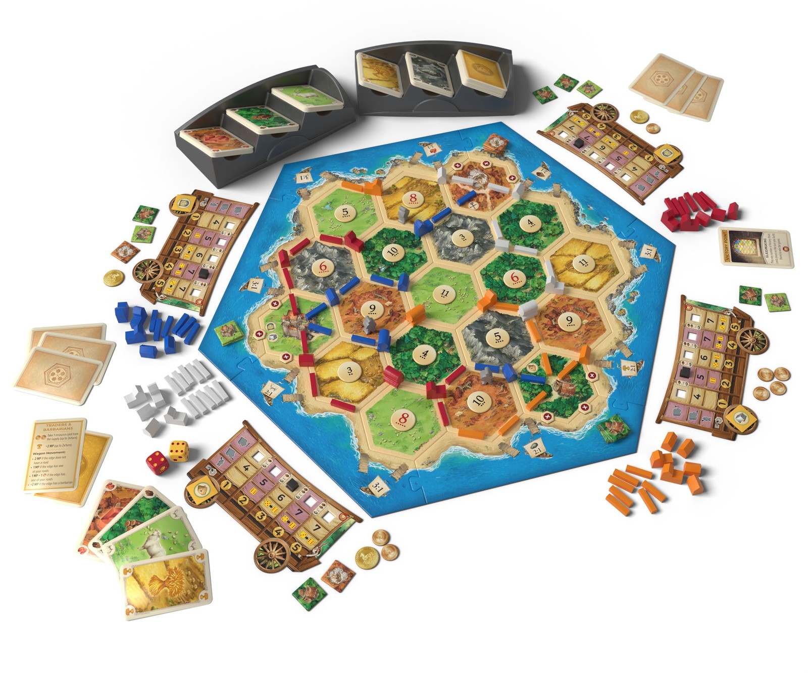 CATAN Traders & Barbarians Board Game Expansion (6th Compact, Multicolor