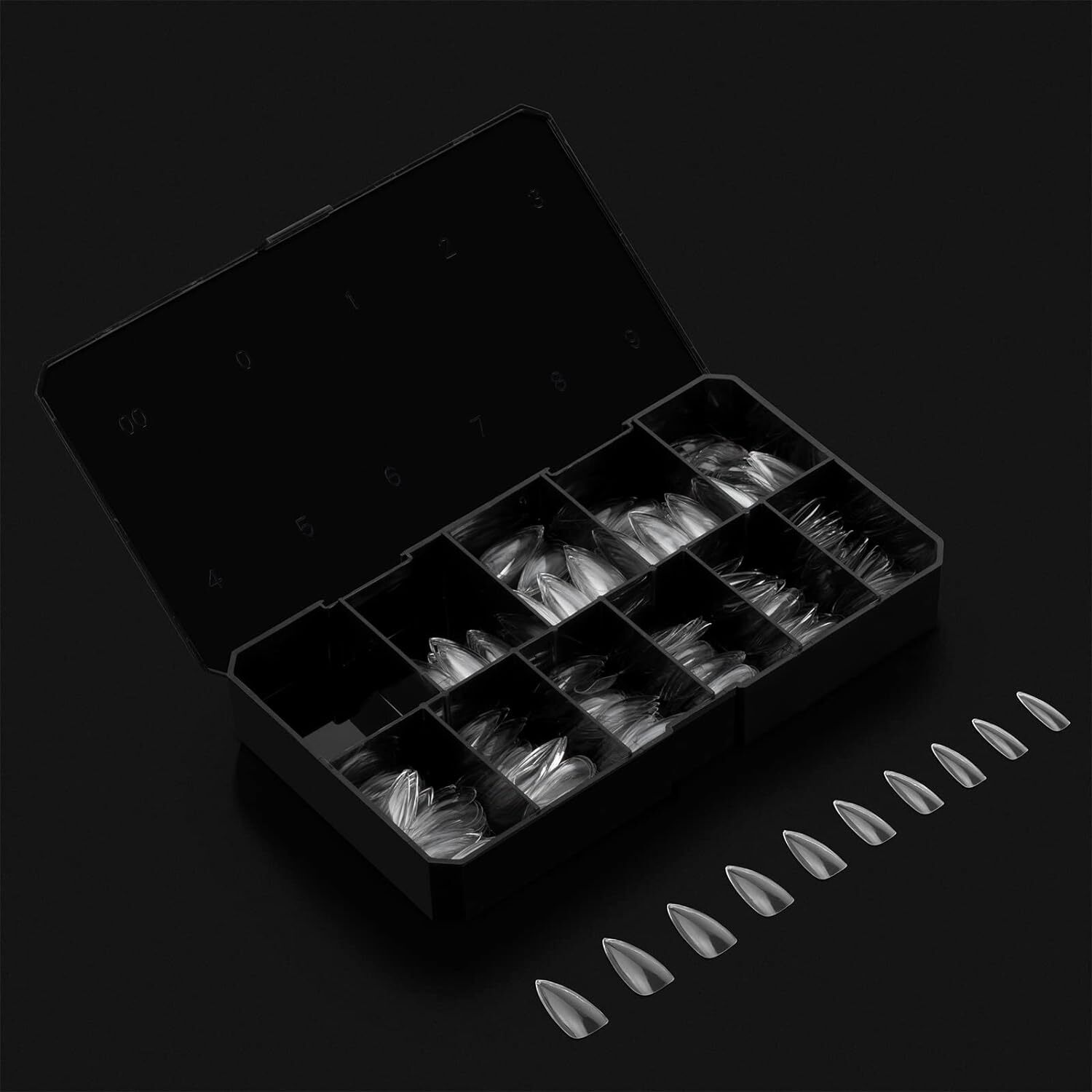 Apres Gel-X Sculpted Stiletto Medium Tips Box 10 Sizes 500pcs
