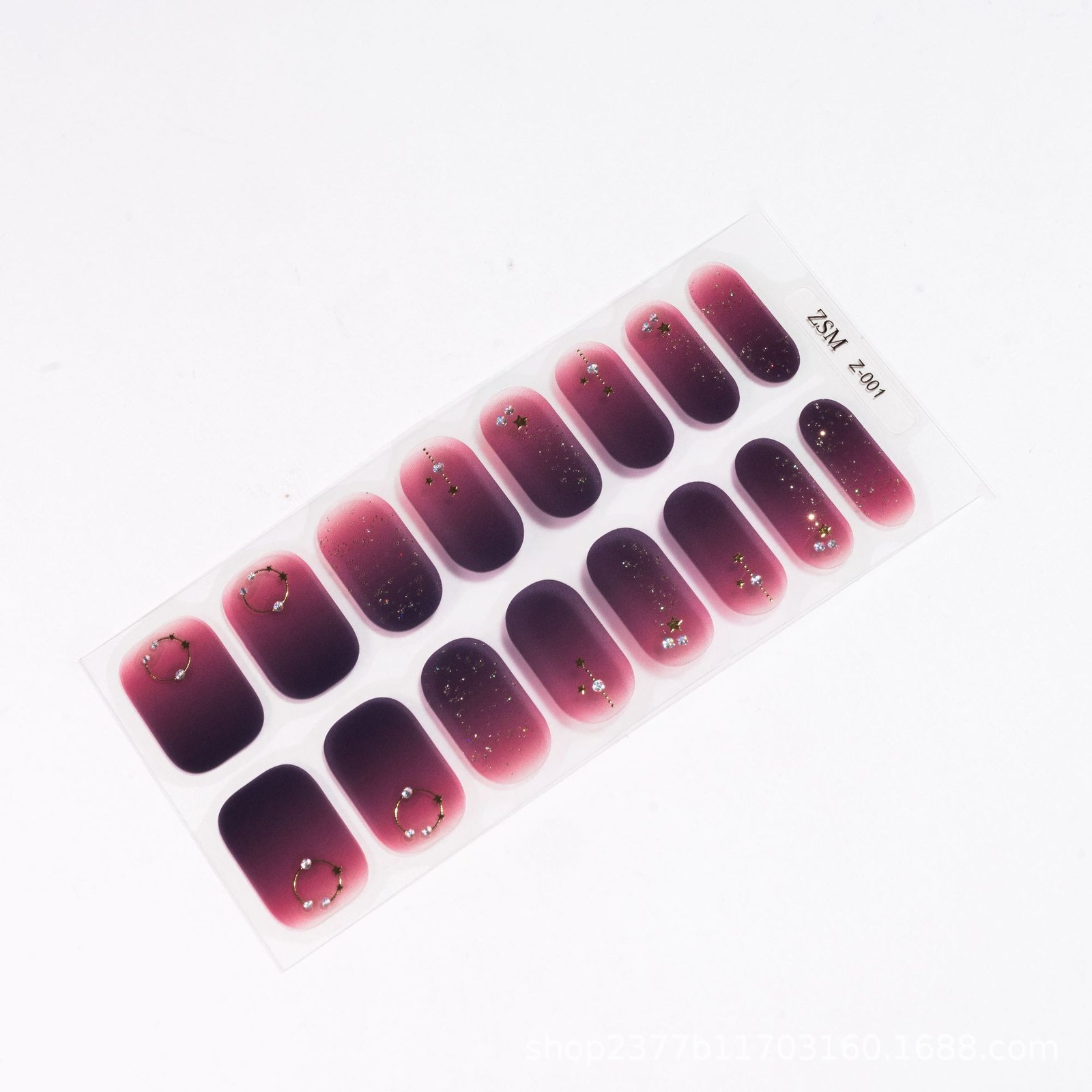 3D Nail Art Stickers Self-Adhesive DIY Wraps Full Cover Waterproof Stick 16pcs ﻿
