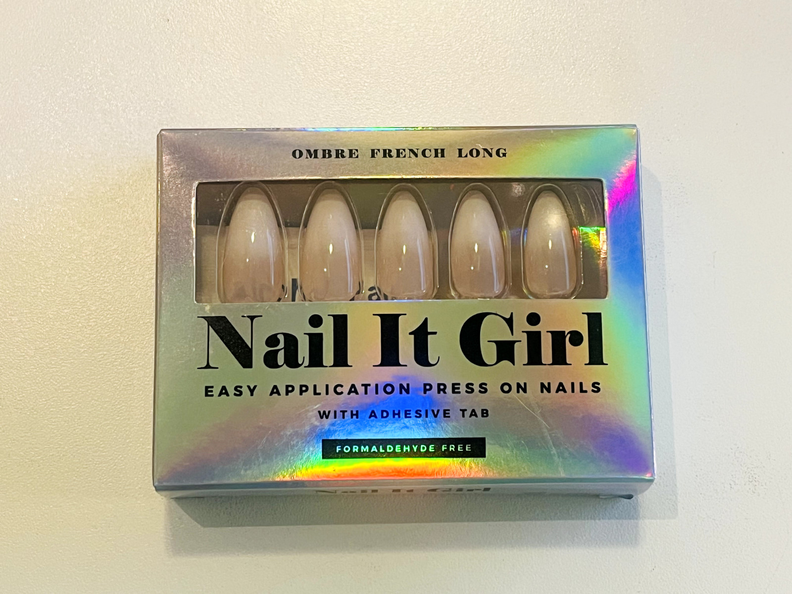 Easy Application Press On Nails – Ombre French Long – by Nail It Girl