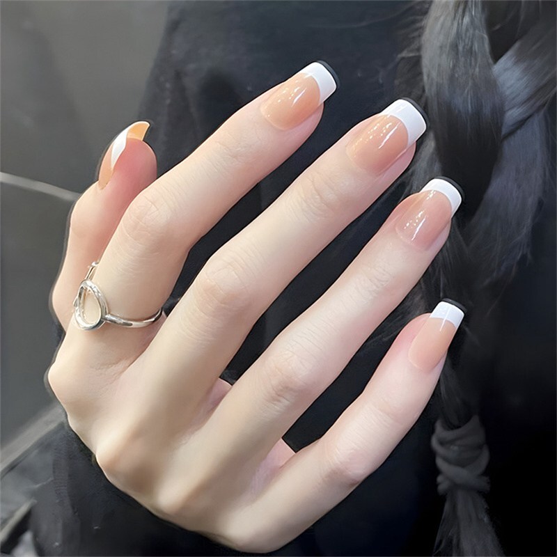 24Pcs False Nails Wearable Fake Nails Acrylic Nail Tips Press On Nail Full Cover