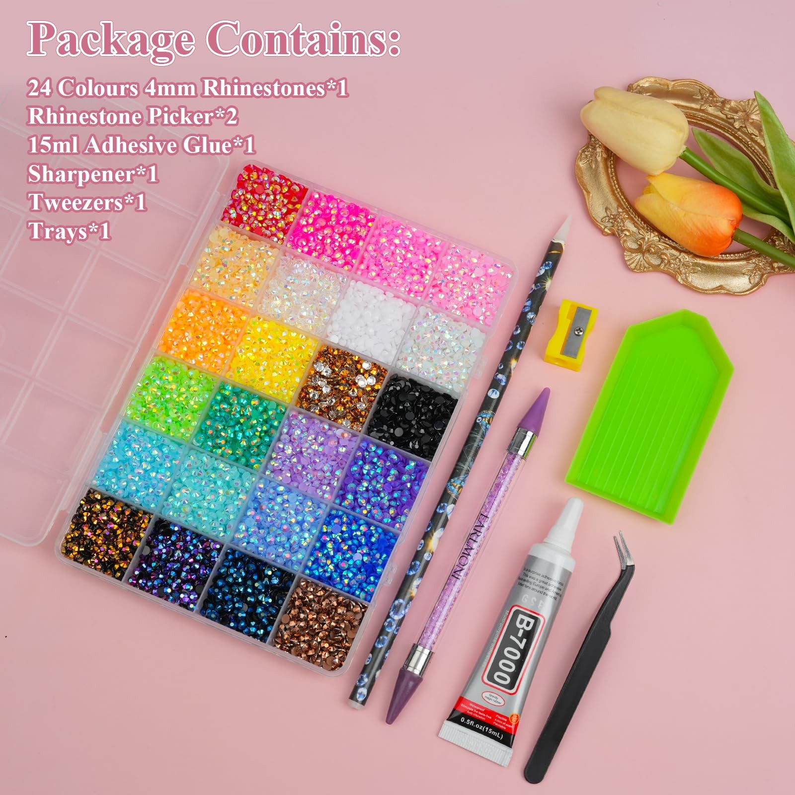 30000Pcs Resin Jelly Rhinestones for Bedazzling, EARLMONI Flatback Gems Bedaz…
