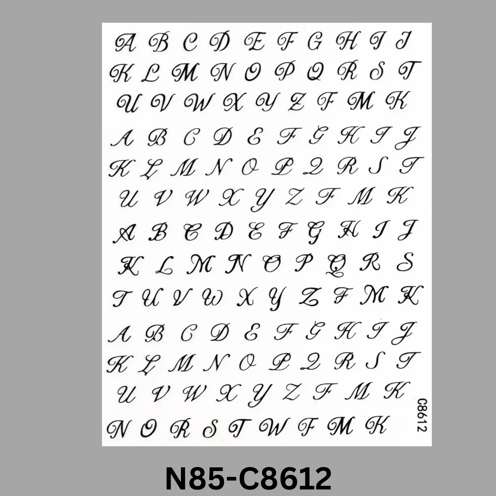 Nail 3D Roman Letter Nail Stickers, English Alphabet Nail Stickers, Nails Art St