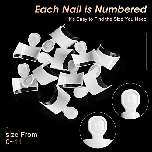 Short French Nail Tips – 120PCS Acrylic Short Nail Tips White French Fake