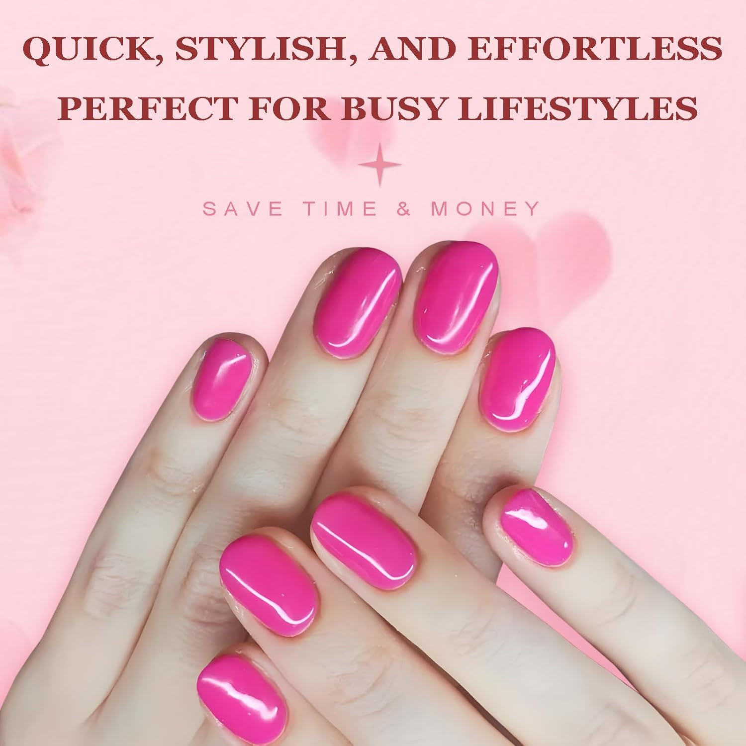 Square Press on Nails, 576Pcs Short round Square Fake Nails Full Cover Glossy Sh