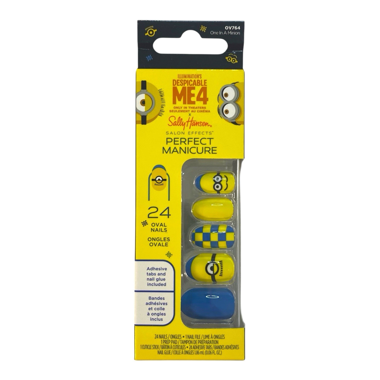 Sally Hansen Salon Despicable Me 4 – 24 Oval Press On Nails #OV764