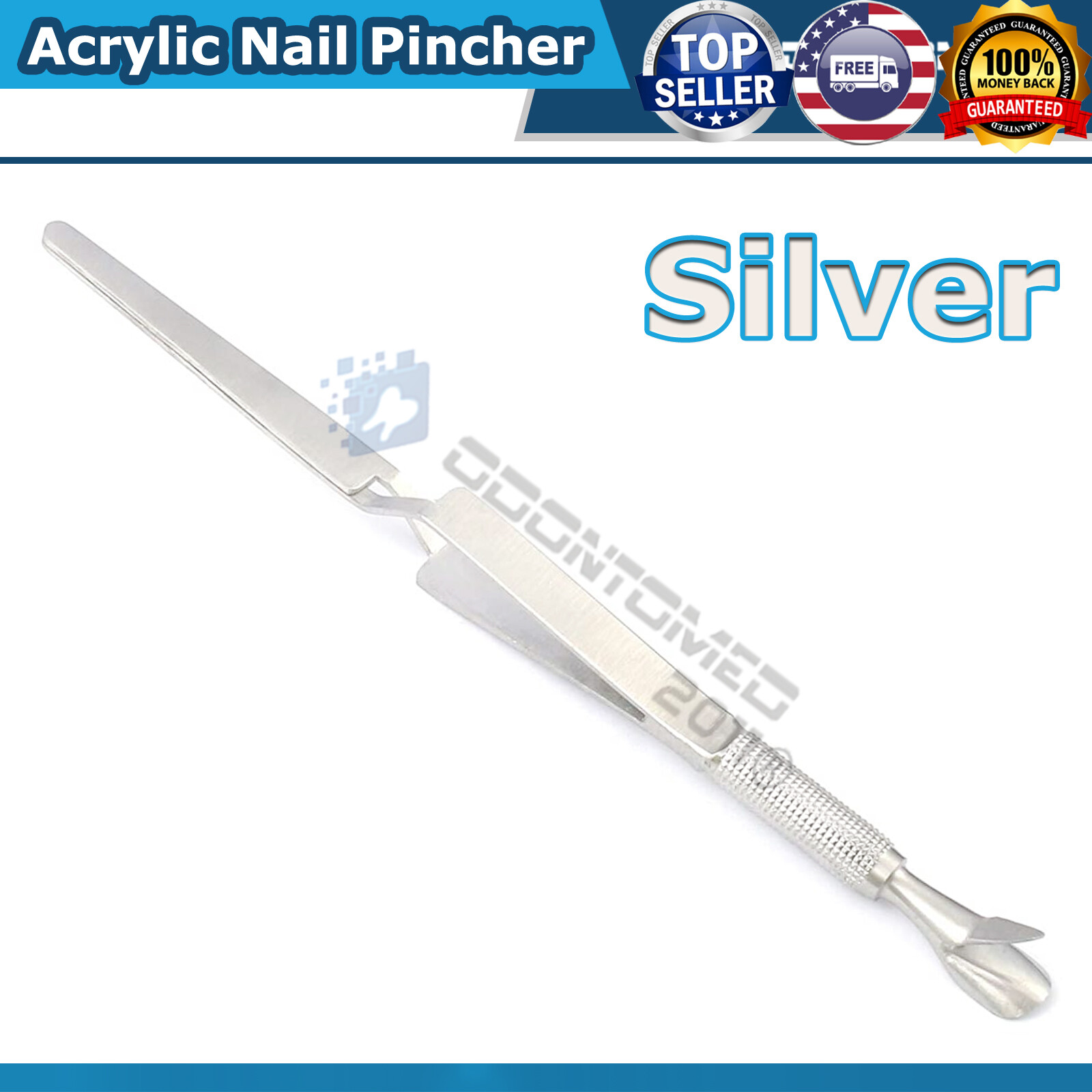 Acrylic Nail Pincher Cuticle Pusher Pinching Pinch Clamp Tool C Curve Tweezers