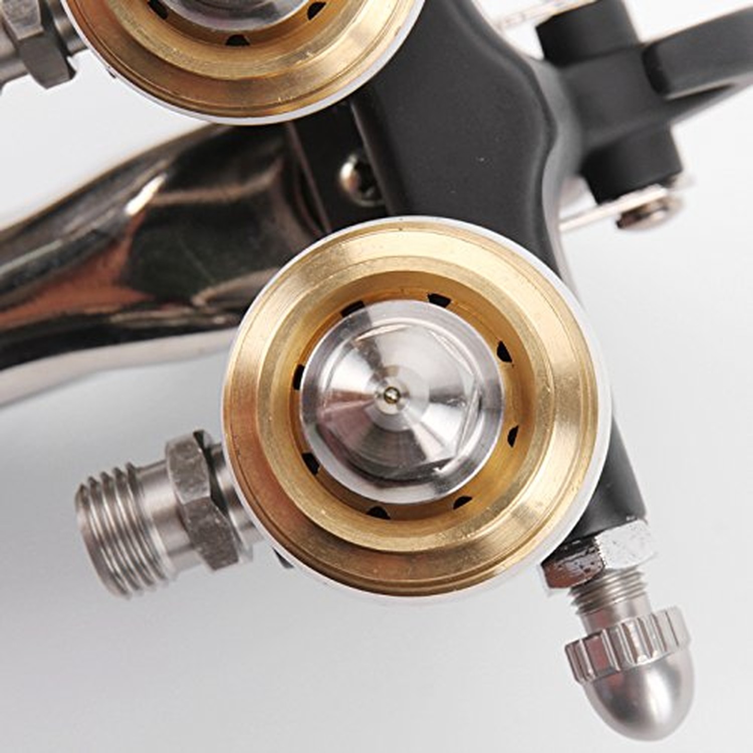 Double Nozzle,Dual Heads,Two Component,Mirror Effect,Silver,Chrome,Air Powere…