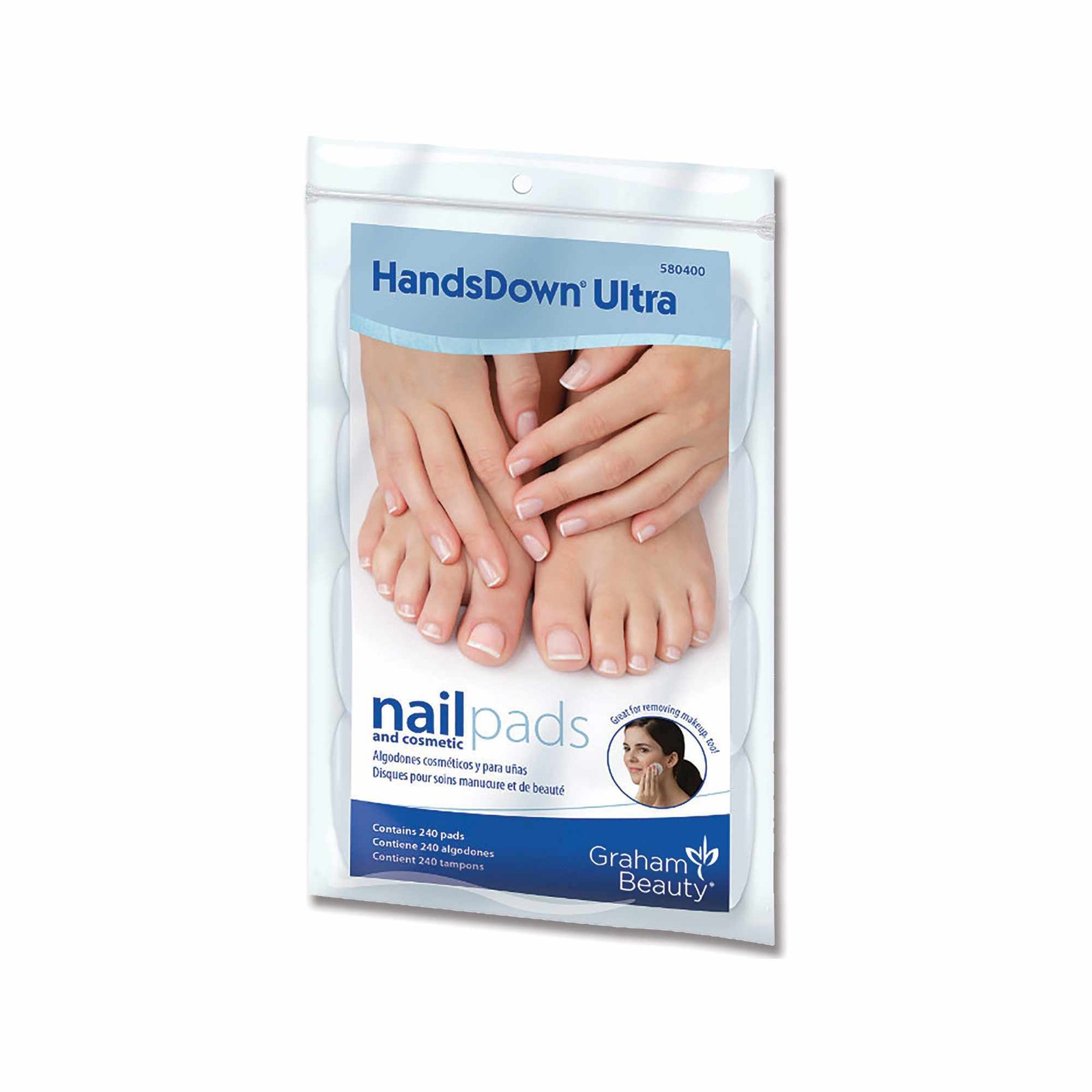 Graham Beauty HandsDown Ultra Nail & Cosmetic Pads, 240 Ct.