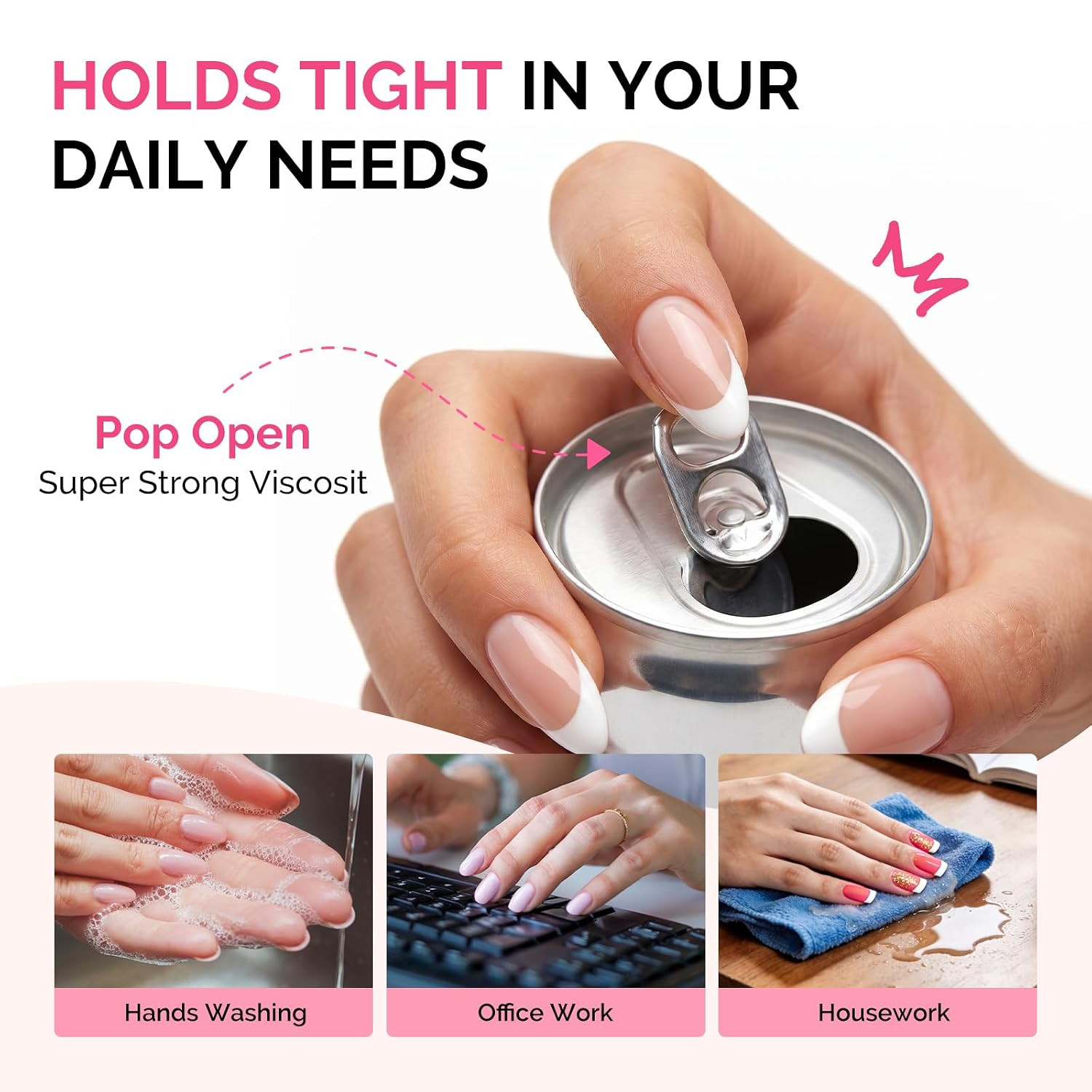 Press on Nail Glue and Non Acetone Nail Glue Remover Kit | Quick Dry Semi Solid