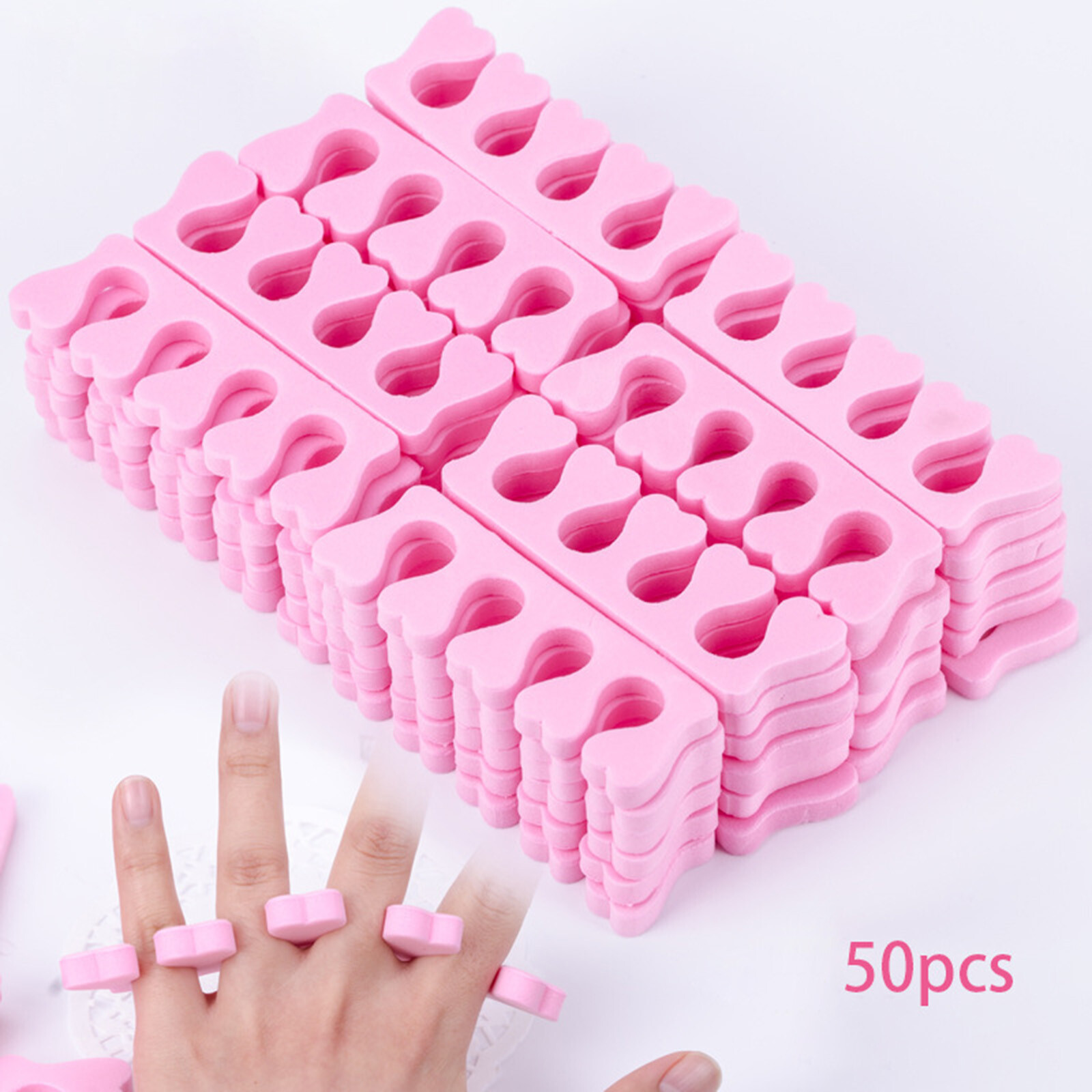 50PCS Soft Sponge Finger Toe Separator Divider Spacer EVA Foam Nail Art R5H6