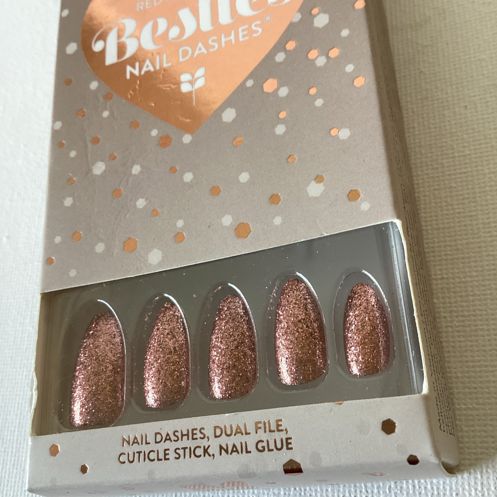 Red Aspen Besties Manicure Kit Sparkle On Elise Pink Glitter Nail Dashes Nails