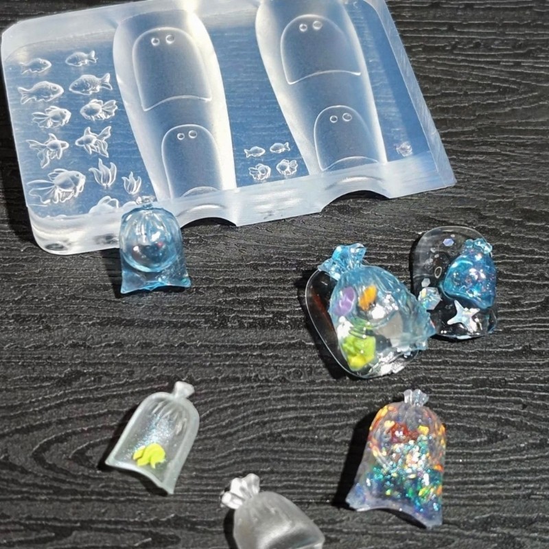 Nail Designing Tool Goldfish Series Silicone Handmade Mold for Manicure Creation
