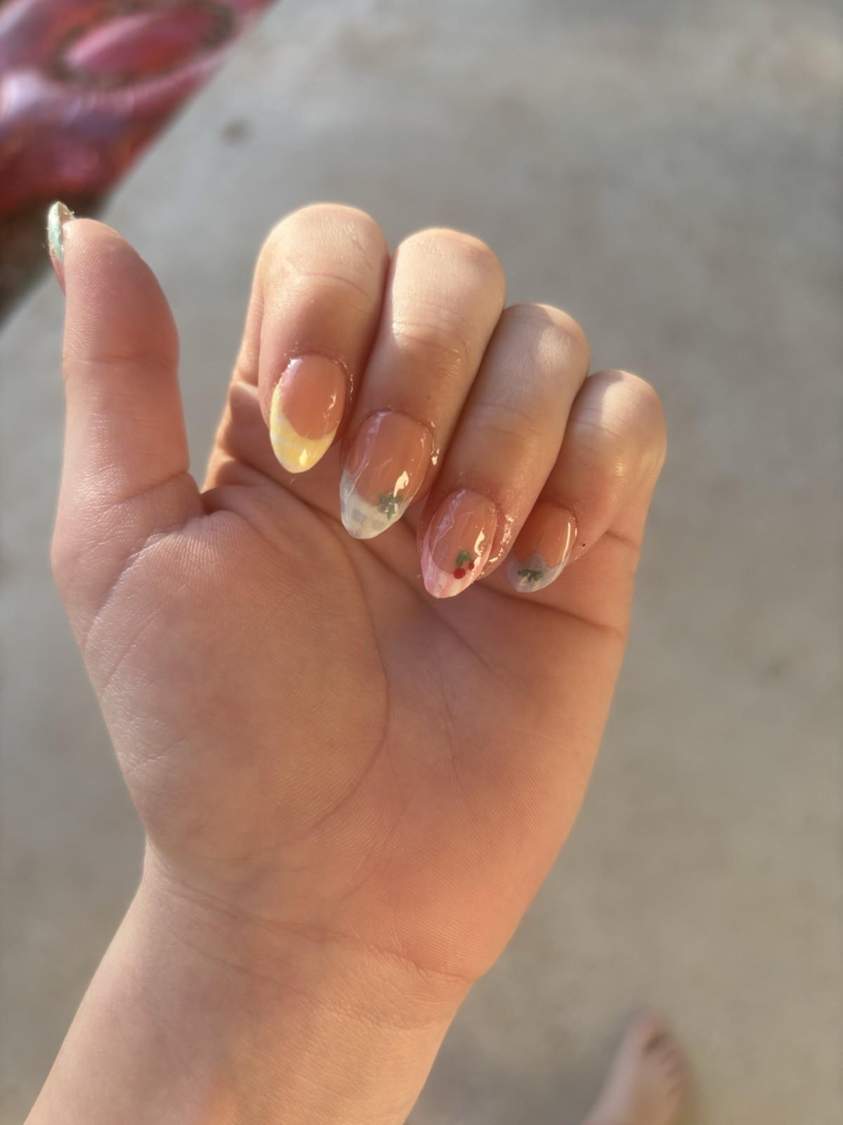 Pastel press French tip hand made