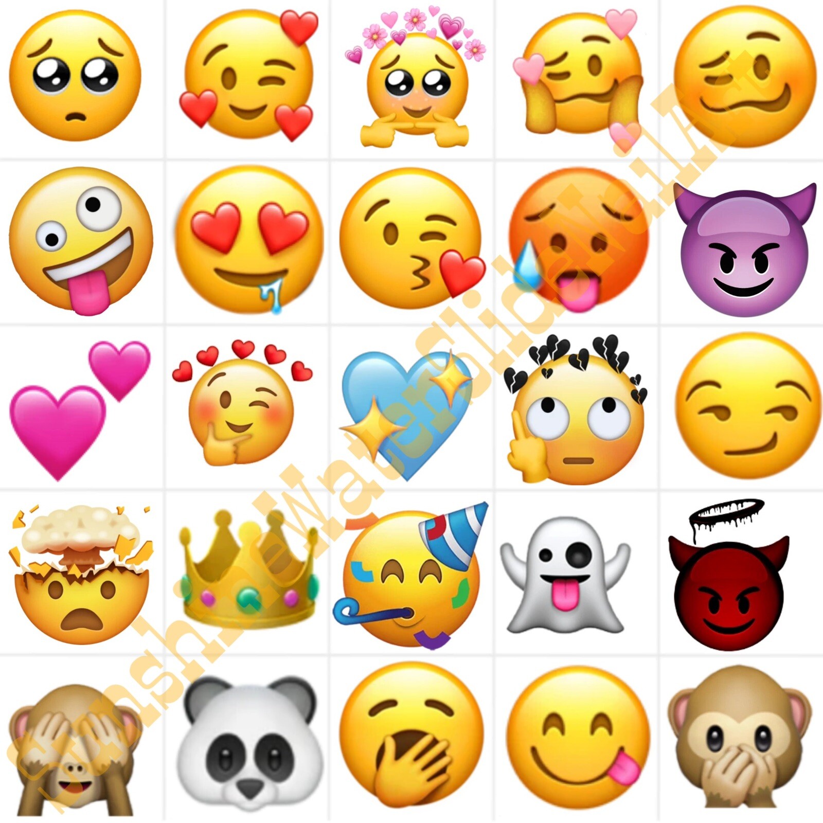 Emoji Waterslide Nail Art Set Of 50