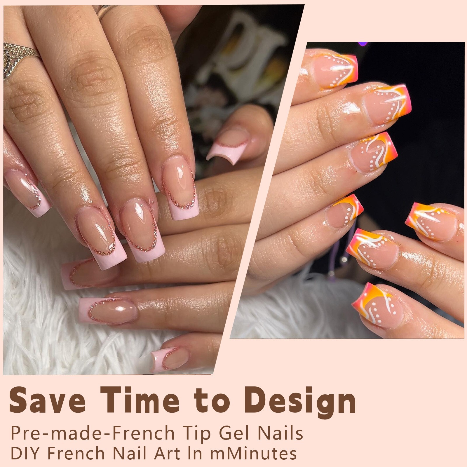 Soft Gel False Nails French Press on Nails For Nail Art Tips Decoration Manicure