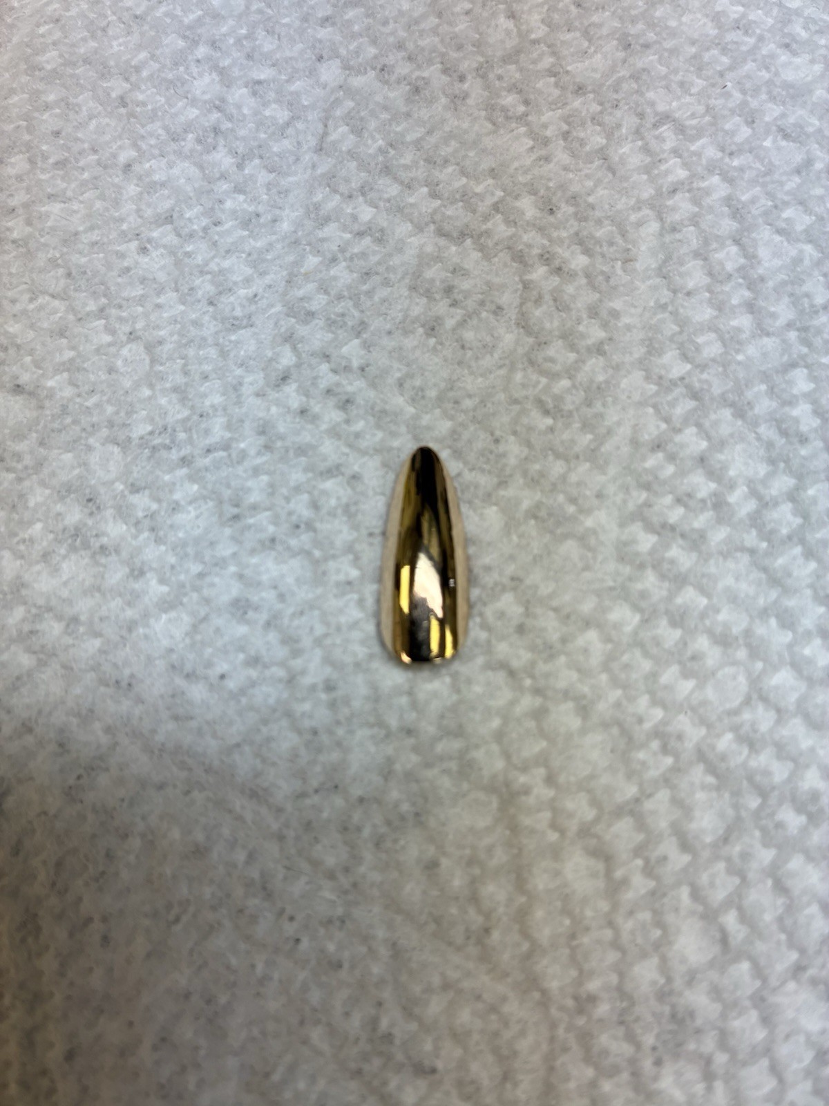 14K Solid Gold Almond Shape Fingernail 4/16” Wide 11/16” Long By Sango 🆕