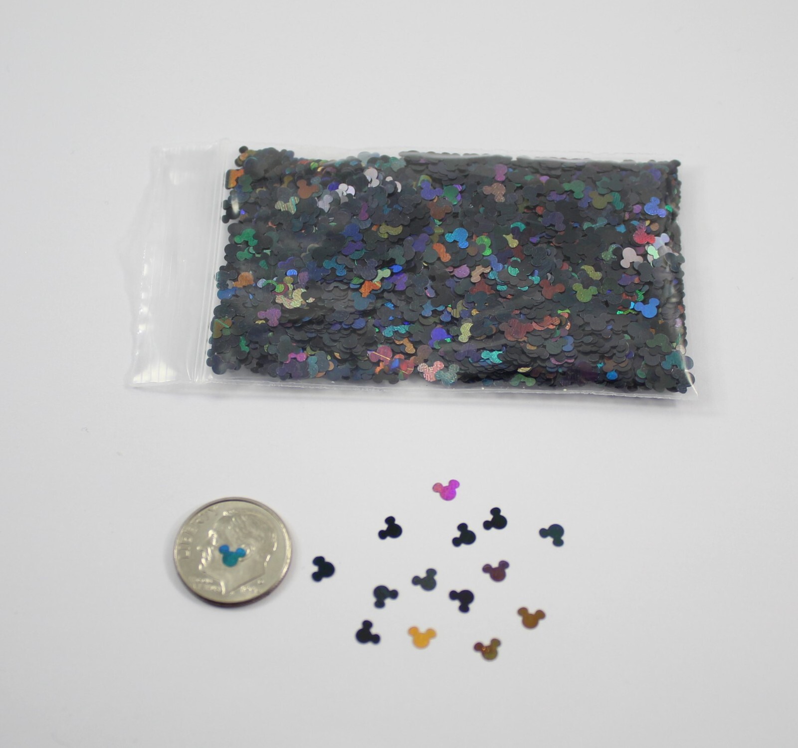 Mickey Ears Shaped Solvent Resistant Glitter For Nails-Resin-Tumblers-Art-Crafts