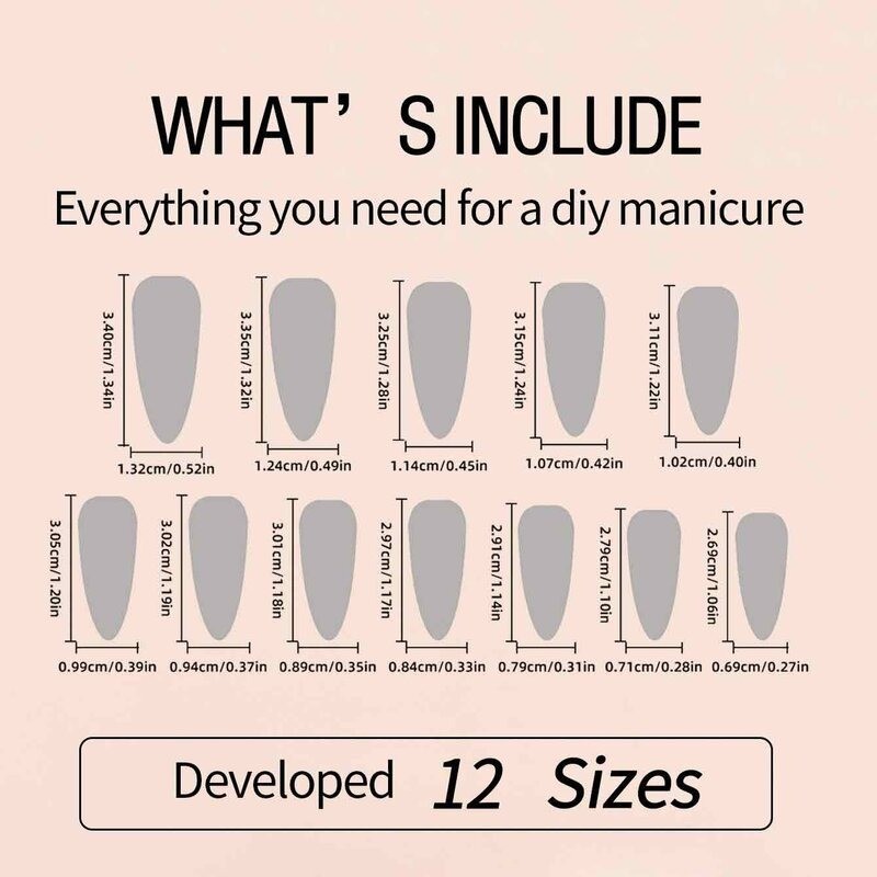 48Pcs-Summer Hibiscus Art Press on Nails Glossy Long Stiletto Nail Art Set
