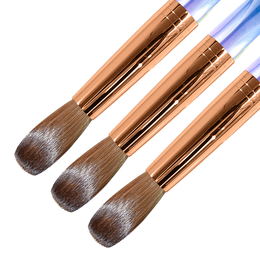 100% Pure Kolinsky Acrylic Top Quality Nail Brush Diamond Rainbow Handle 8-16