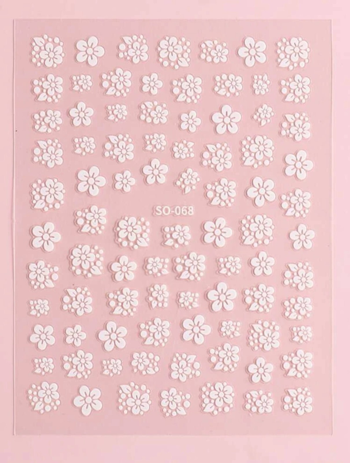 Nail Art Stickers Transfers Decals White Spring Summer Flowers Floral Daisy SO