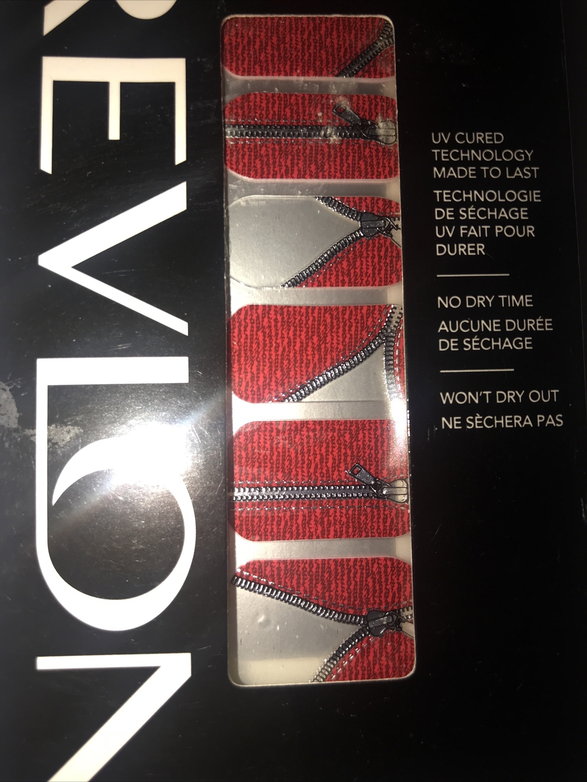 REVLON**Nail Art**3D (18) JEWEL APPLIQUES Denim&Diamonds~#04 ZIP IT~~NEW~~BOXED