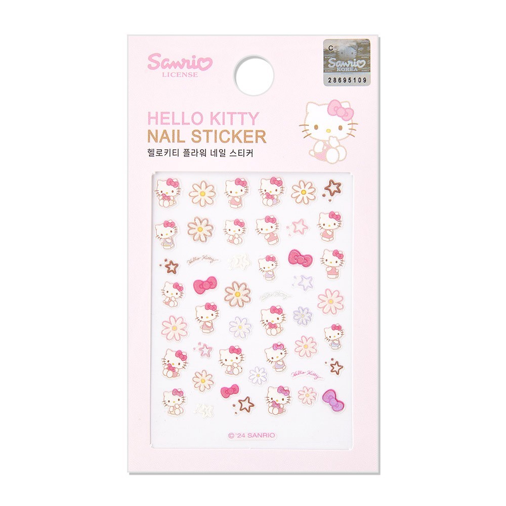 Hello Kitty Nail Stickers Set – 2 Sheets | Floral Kawaii Nail Art Sanrio Korea