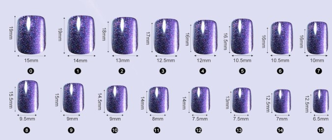 24 short green Press on Nails kit with glue