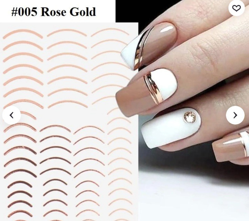3D Stripe Line Nail Art Stickers: DIY Adhesive Decals (Group 2)