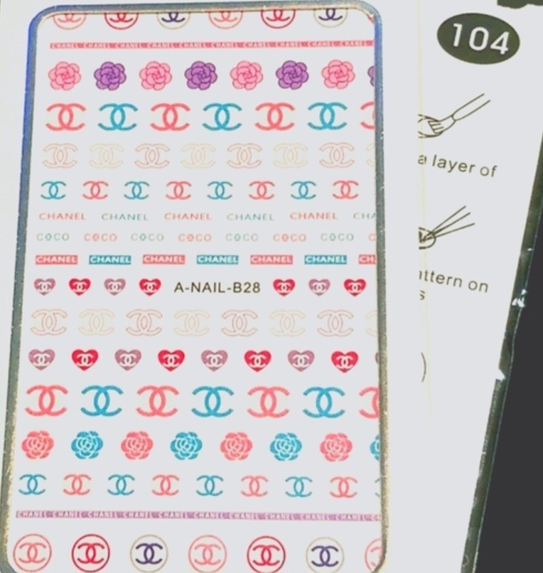 NWT NAIL ART DESIGN SELF-SEAL STICKERS SOLID PASTELS N°104!
