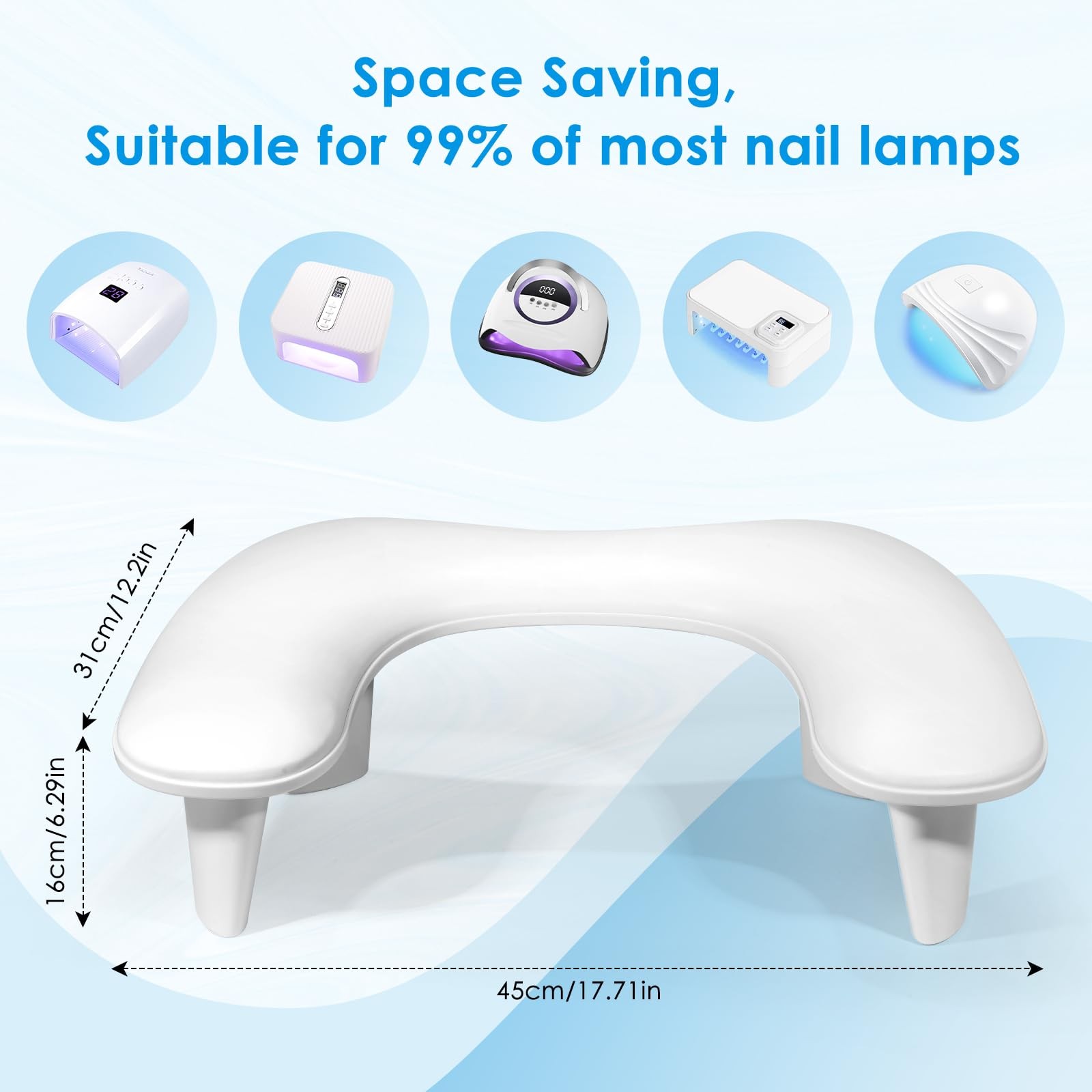 LIONVISON Arm Rest for Nails Tech U Shaped – Comfortable Manicure Nail Hand R…