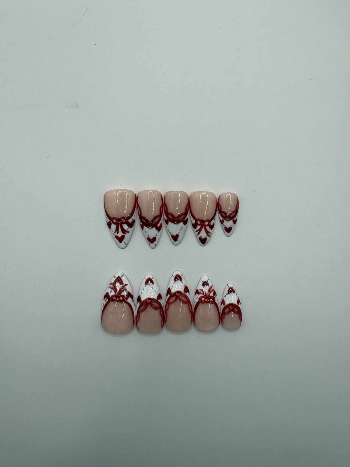 handmade Valentine’s day press ons #1