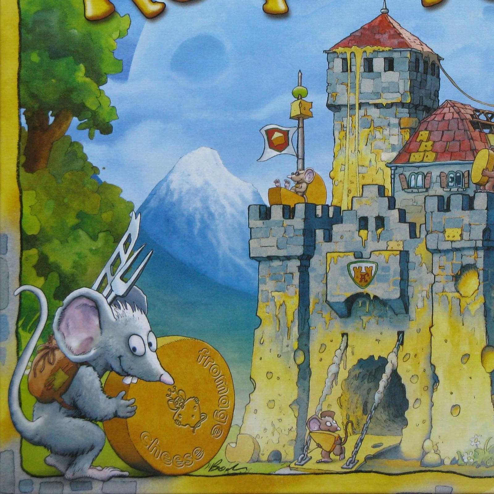 Rio Grande Games Château Roquefort Memory Board Game, Large, Blue and Yellow