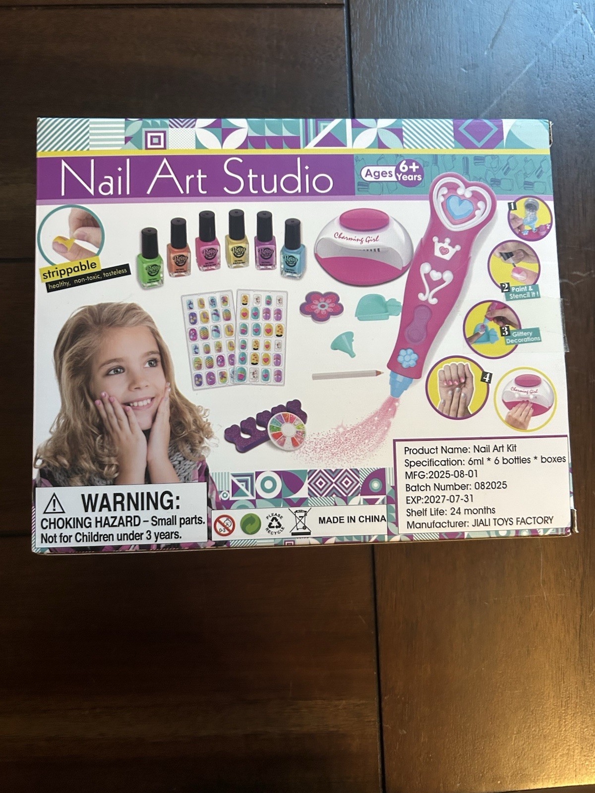 Nail Art Studio Girls Nail Polish Kit Ages 6+