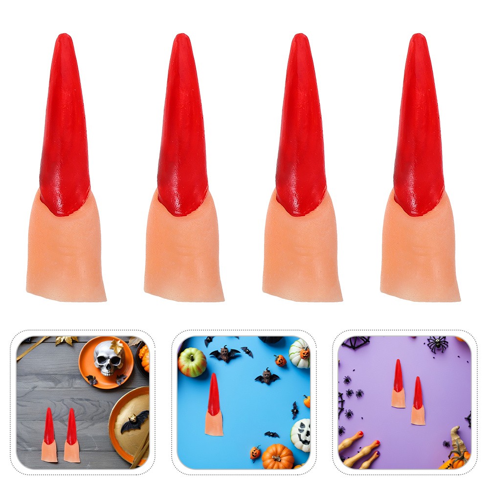 50 Pcs Creative Fake Hand Finger Severed Fingers Prop for Halloween Props